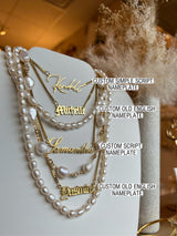 CUSTOM SCRIPT NAMEPLATE necklace