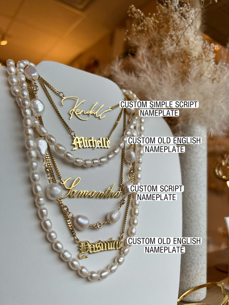 CUSTOM SCRIPT NAMEPLATE necklace