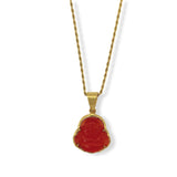 RED BUDDHA MINI STEEL necklace
