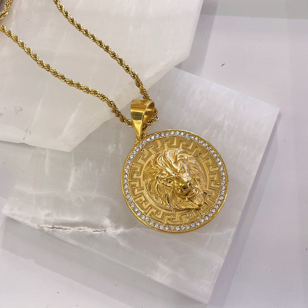 LARGE LION HEAD necklace