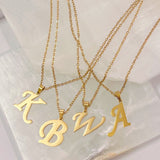 CURSIVE INITIAL STEEL MINI necklace