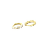 PEARL SUPER MINI HOOP HUGGIE earrings
