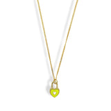 YELLOW HEART LOCK SUPER MINI necklace