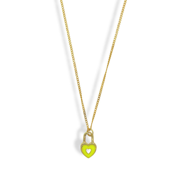 YELLOW HEART LOCK SUPER MINI necklace