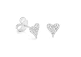 HEART PAVE STUD earrings