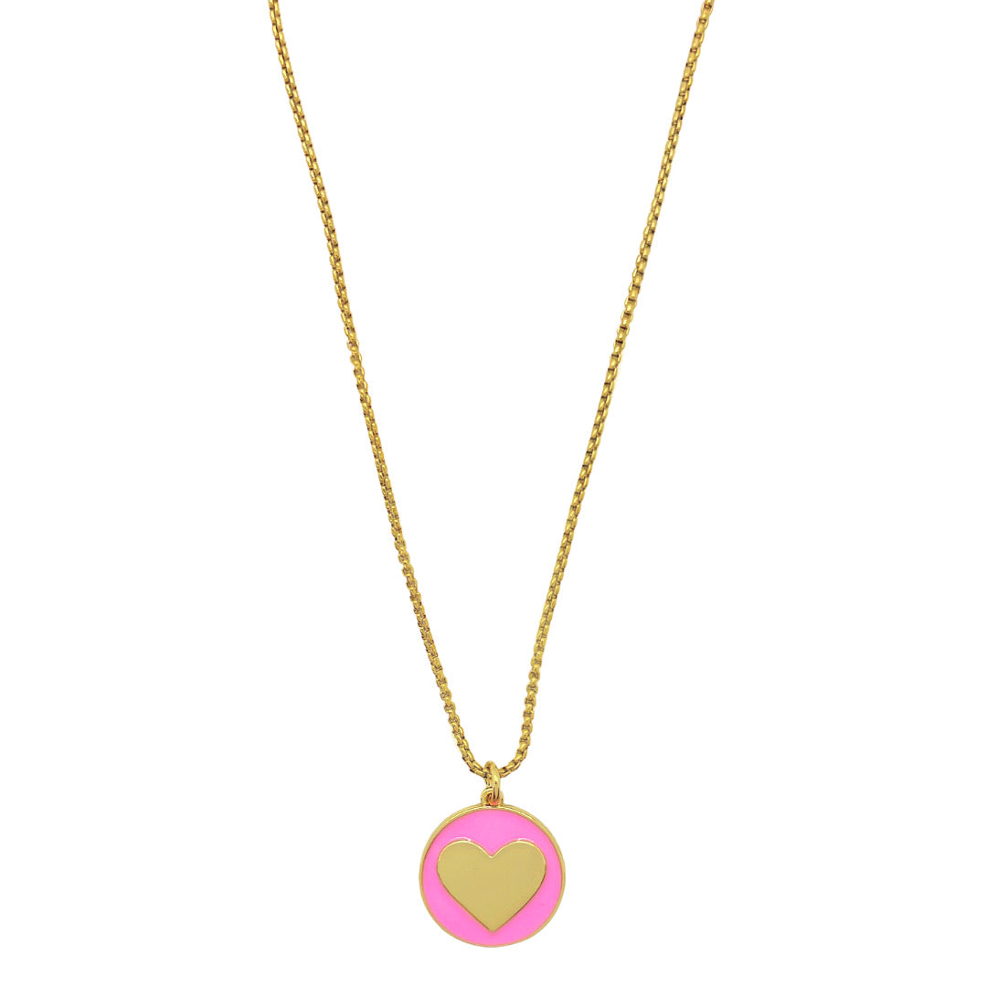 LIGHT PINK HEART CIRCLE necklace