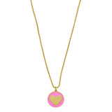 LIGHT PINK HEART CIRCLE necklace