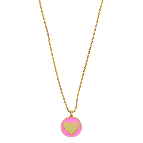 LIGHT PINK HEART CIRCLE necklace