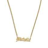 CUSTOM OLD ENGLISH NAMEPLATE necklace