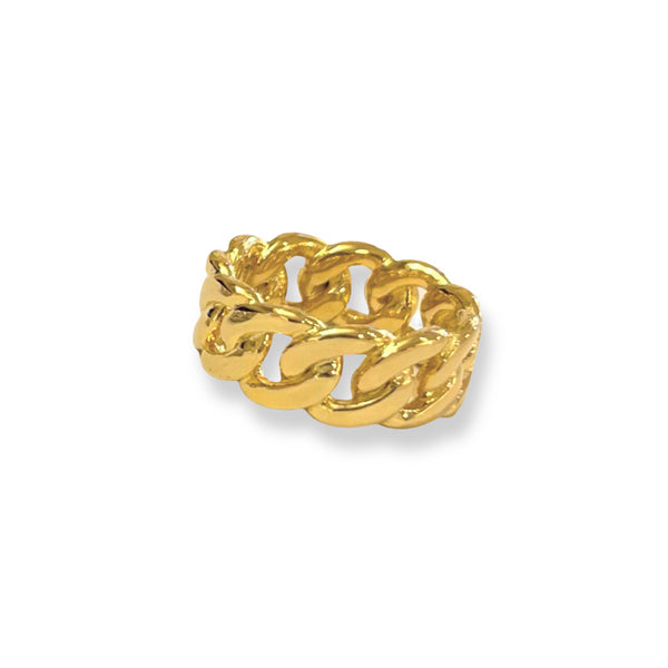 GOLD CUBAN STEEL ring