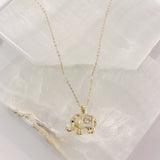 WISE CRYSTAL ELEPHANT necklace