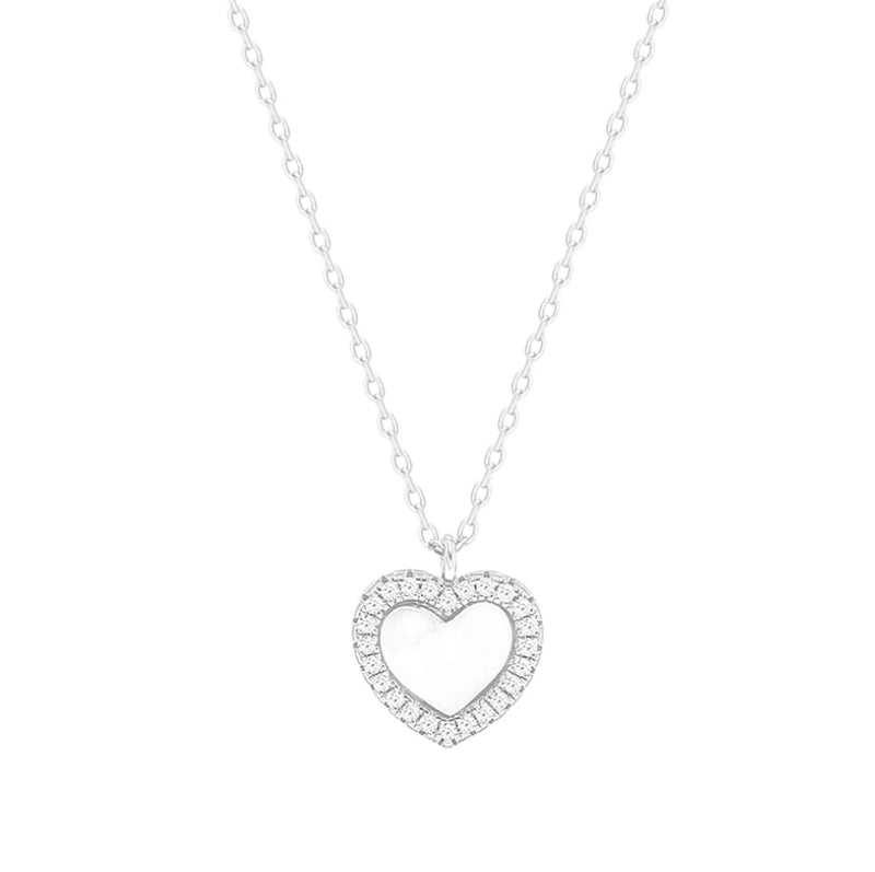 HEART MOTHER OF PEARL SUPER MINI necklace