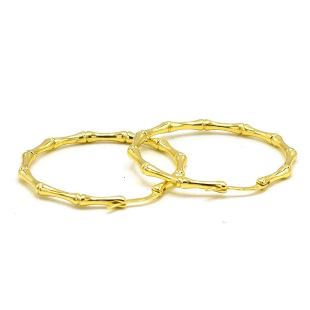 BAMBOO HOOP earrings