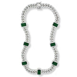 JEWEL EMERALD CUBAN necklace