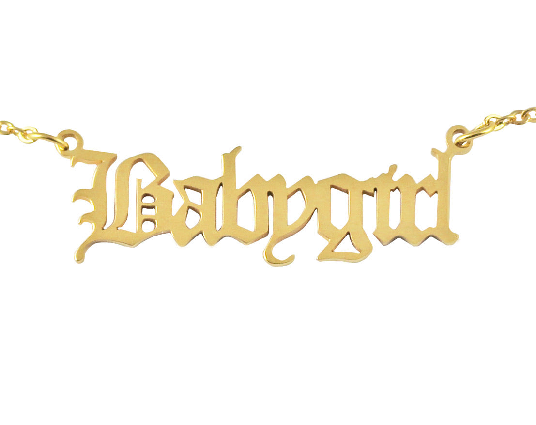 BABYGIRL OLD ENGLISH necklace