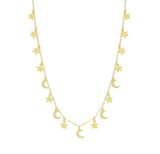 MOON & STARS DAINTY CHOKER necklace