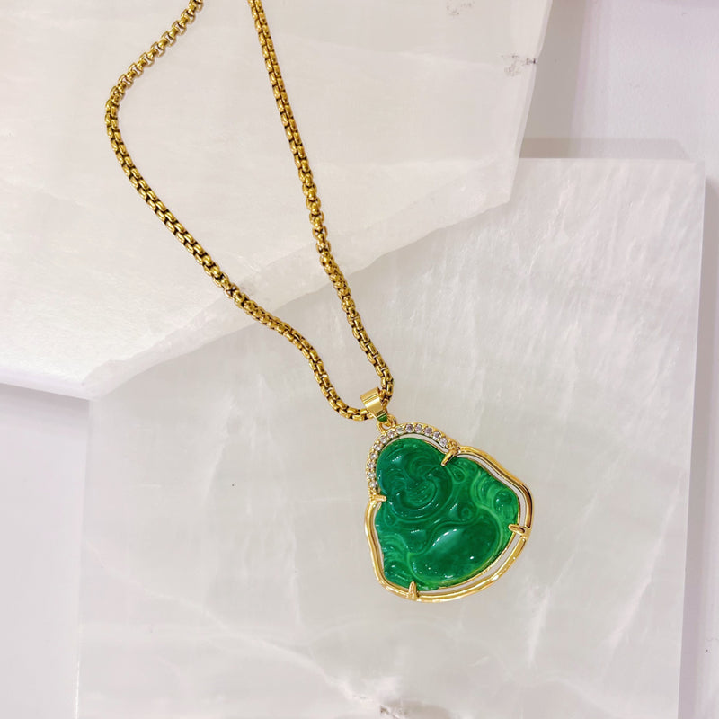 Buddha jade deals necklace