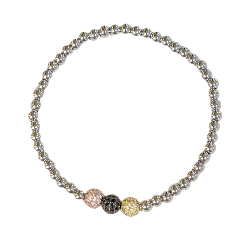 TRI COLOR BEADED bracelet
