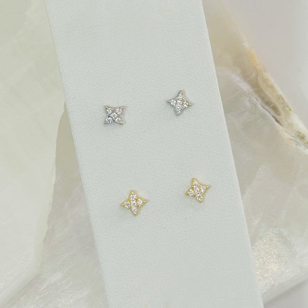 CRYSTAL SQUARE STUD earrings