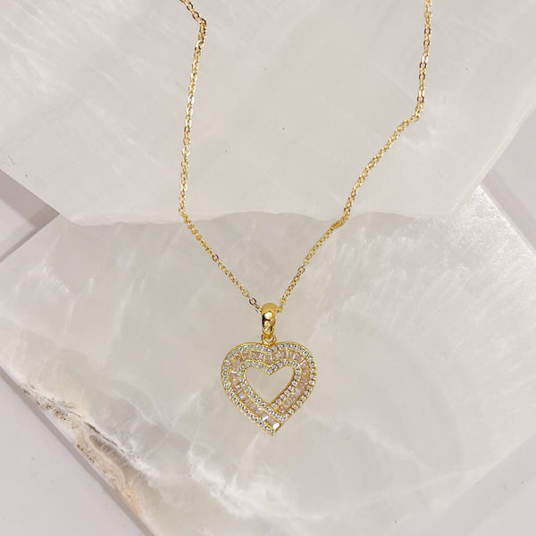 HEART BAGUETTE necklace