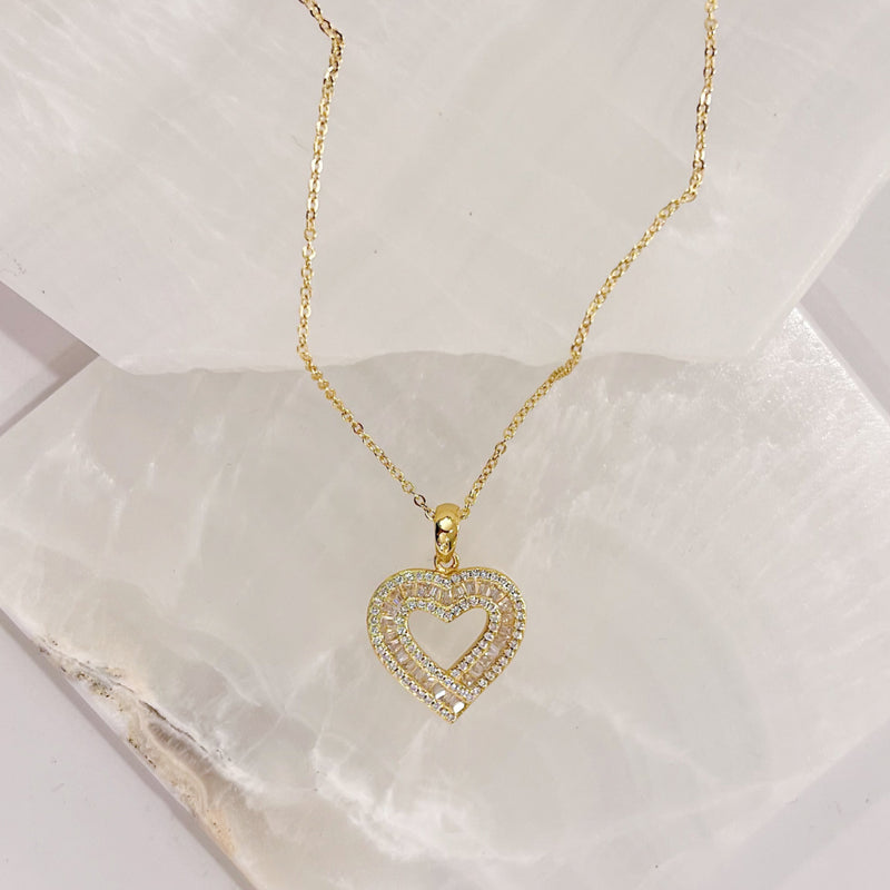 HEART BAGUETTE necklace
