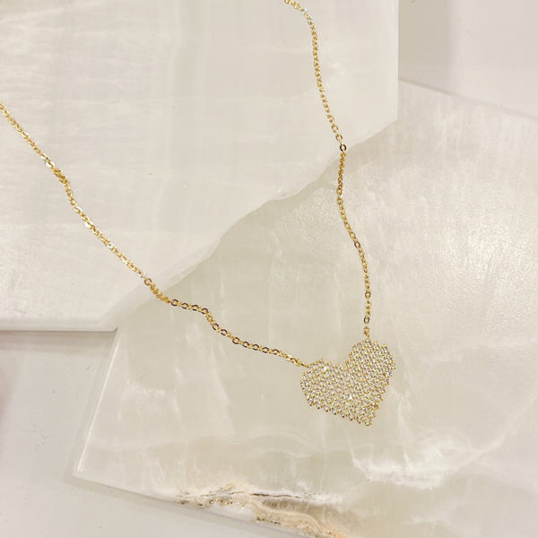 CRYSTAL HEART LOVE necklace