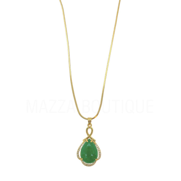 HAYA TEARDROP JADE necklace