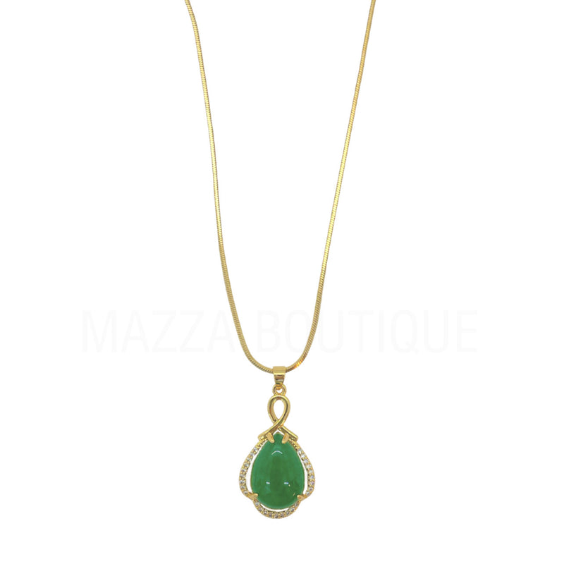 HAYA TEARDROP JADE necklace