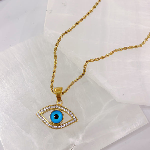 BLUE EVIL EYE necklace