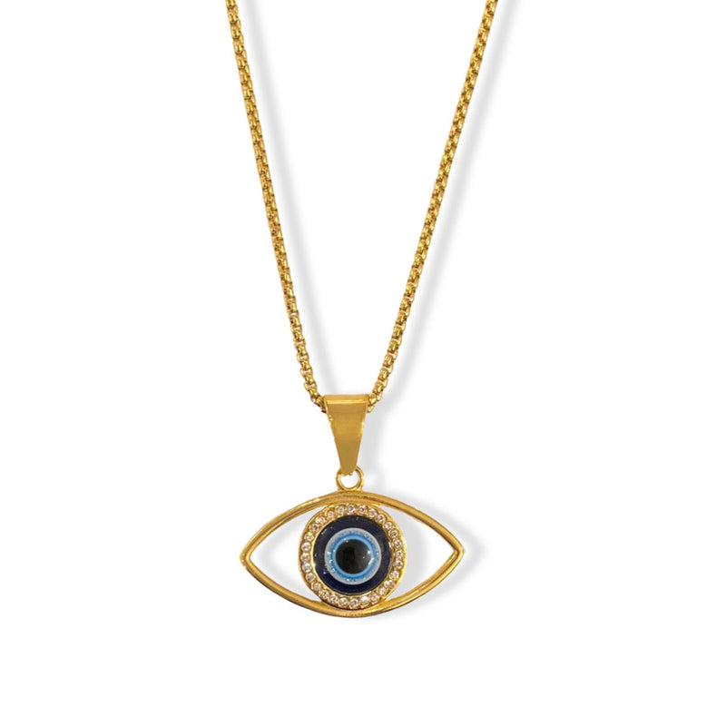 Buy Evil Eye Necklace - Gold Plated Silver by EINA AHLUWALIA at Ogaan  Online Shopping Site
