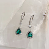 CRYSTAL EMERALD TEARDROP earrings