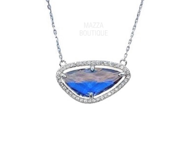 BLUE GLASS necklace