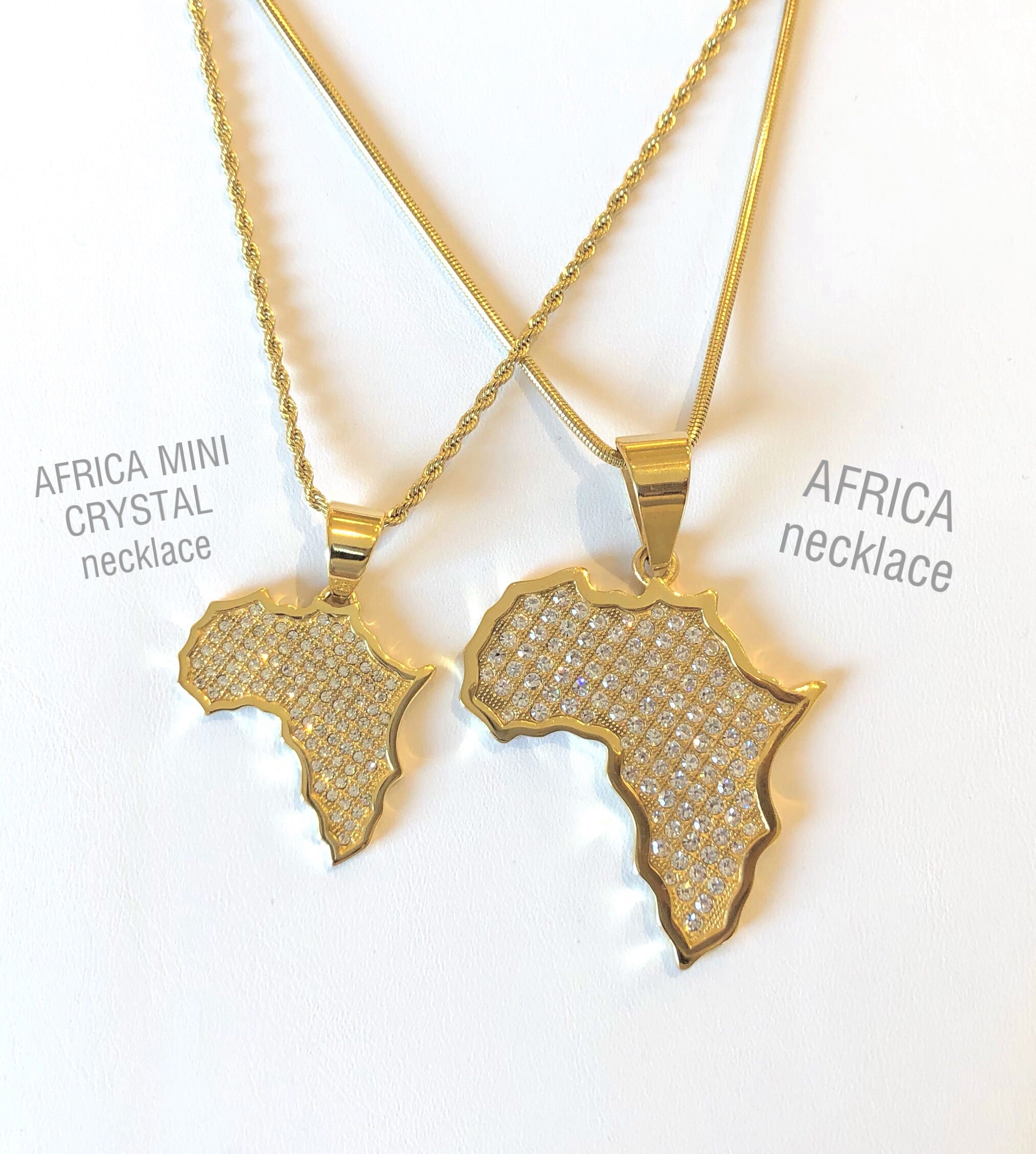 LARGE AFRICA CRYSTAL necklace