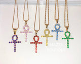 LIGHT BLUE ANKH LIGHT BLUE necklace